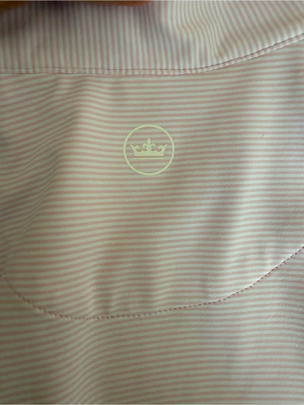 Peter Millar Women's Golf Polo Pink/White stripe - Picture 4 of 7